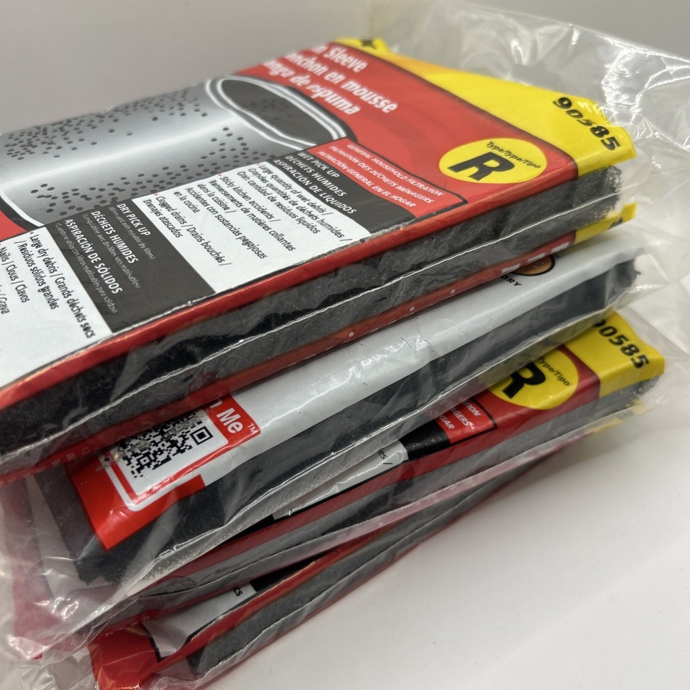 NEW Shop Vac Foam Sleeve #90585 Type R Wet Dry Vacuums Sealed Genuine OEM 4 Pack